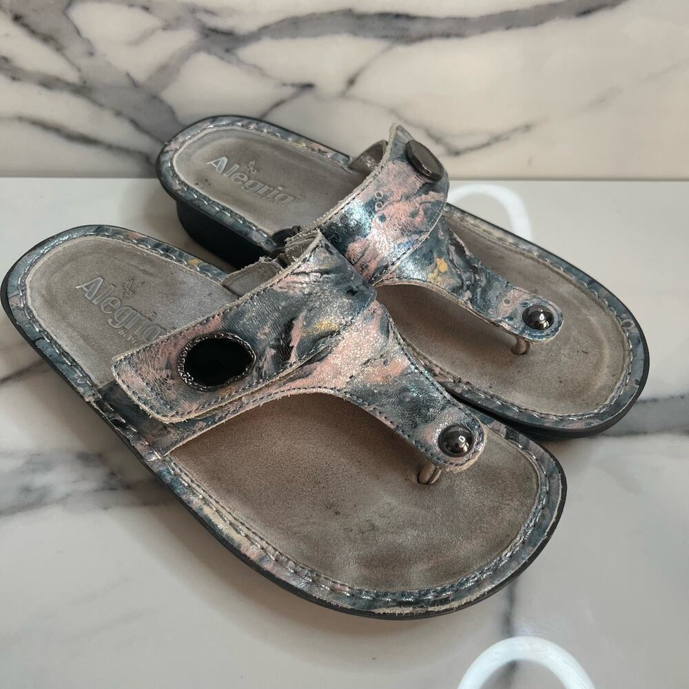 Alegria Women's Carina CAR-221 Thong Comfort Sandals Sz 37 Sz 7 Outdoors Slip-On